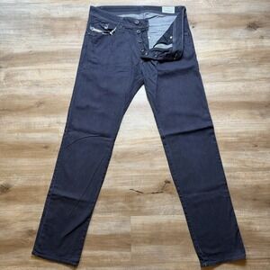 Diesel Darron Jeans Men 34x32 Purple Slim Tapered Stretch Dark Wash Pants 0064U